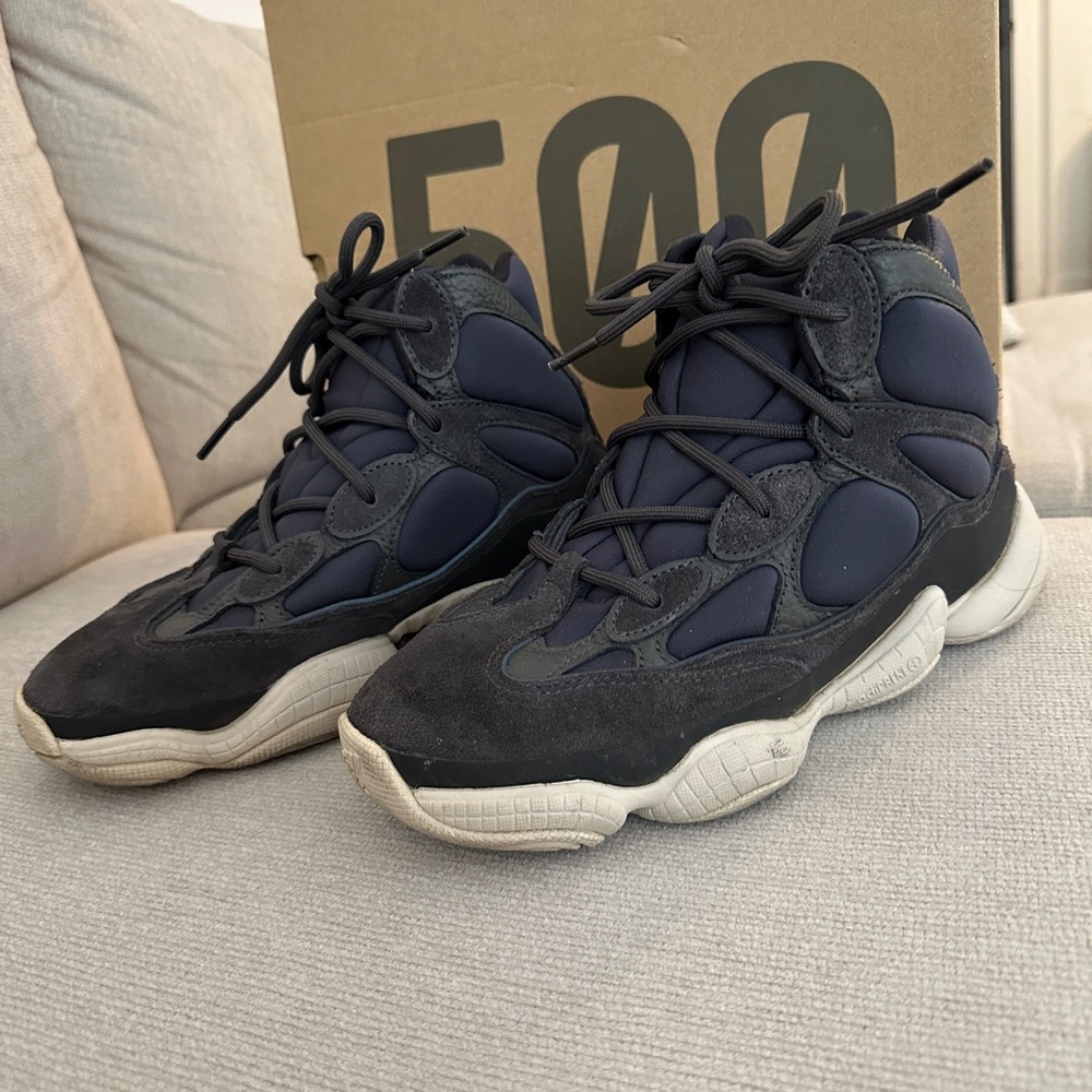 Adidas Yeezy 500 High Top Sneakers - SLATE